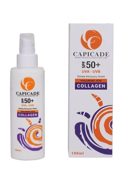 CAPİCADE Spf 50 Collagen 100ml Hyaluronic Acid