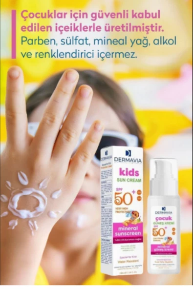 DERMAVİA Çocuk Güneş Kremi Spf 50 100 ml