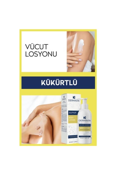DERMAVİA Kükürtlü Vücut Losyonu 100 ml Cildi Besler Uyuz & Gül Hastalığına Karşı Etkilidir - Resim 3
