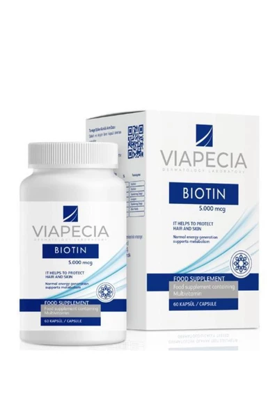 VİAPECİA Biotin 5000 Mcg 60 Kapsül