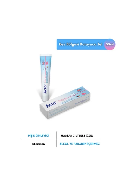 ACTO Baby Gel Bebek Bezi Bölgesi Bakım Pişik Jeli 50 ml