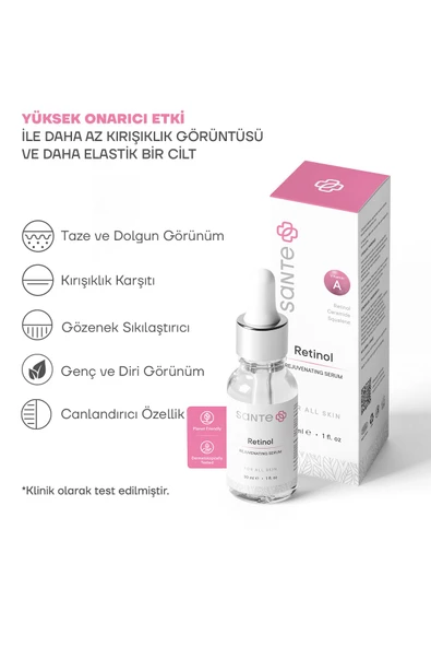 SANTEPLUS Sante Plus Yaşlanma Karşıtı Ve Yenileyici Retinol Gece Serumu 30 ml - 2