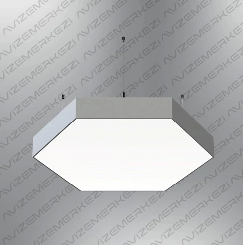 D-9007-1S Oval Altıgen Davul Linear Aydınlatma Modern