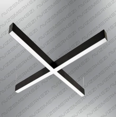 D-9008-1S X Linear Aydınlatma Modern Led Avize
