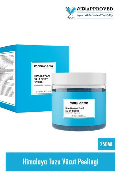 Maru.Derm Body Scrub | Himalaya Tuzu Vücut Peelingi | Squalane + Hindistan Cevizi Yağı 250 ML - 2