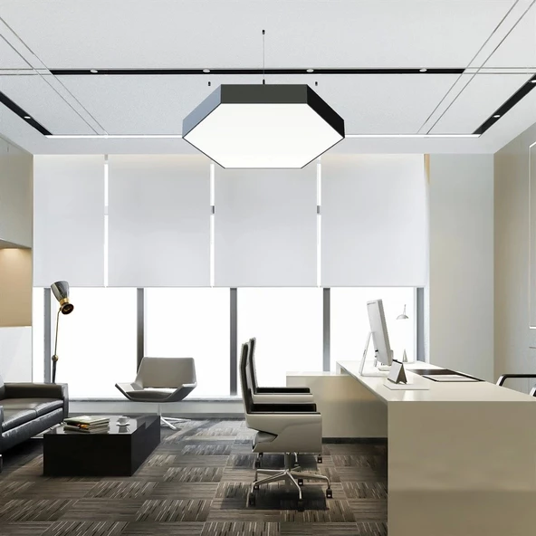 D-9007-1S Oval Altıgen Davul Linear Aydınlatma Modern - 2