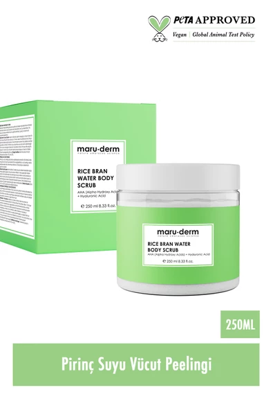 Maru.Derm Body Scrub | Pirinç Suyu Vücut Peelingi | AHA + Hyaluronik Asit 250 ML - 4