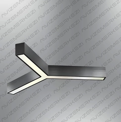 D-9012-1S Y Linear Aydınlatma Modern Led Avize