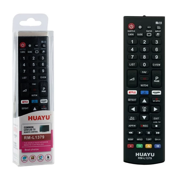 Ayt Huayu RM-L1379 LG 3D Netflix Amazon Smart Tuşlu Lcd Led Tv Kumanda Lg Tüm Modellere Uyumlu Kumanda