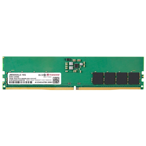 Transcend 16GB(1x16GB) 5600Mhz UDIMM DDR5 CL46 Ram (JM5600ALE-16G)