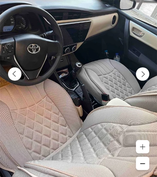Toyota Corolla 2014-2017 Oto Koltuk Minderi Full Set Takım-Bej