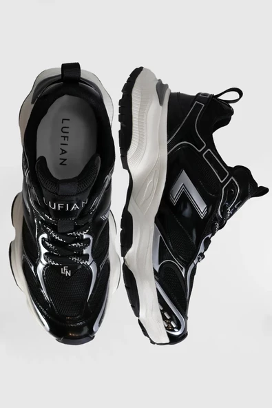 Lufian Jones Erkek Deri Sneaker Ayakkabı Siyah - 5