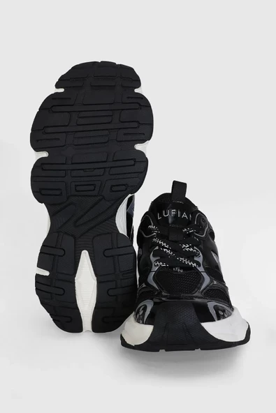 Lufian Jones Erkek Deri Sneaker Ayakkabı Siyah - 4