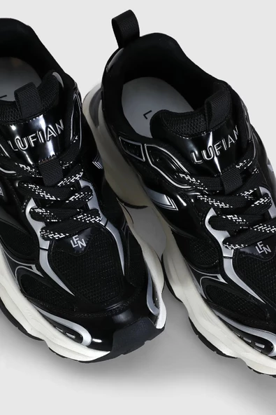 Lufian Jones Erkek Deri Sneaker Ayakkabı Siyah - 3