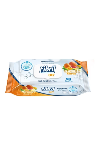 Fibril  Oxy Narenciye Kokulu Islak Mendil 24x50 lı Paket - Resim 2