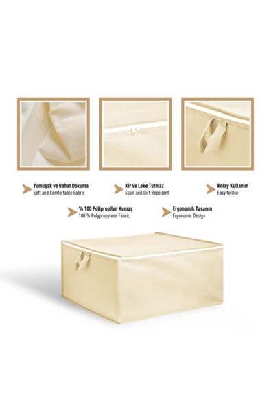 Nondress  Orta Boy Krem Hurç 3 Adet 52x30x24cm - Resim 2