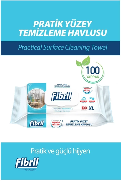Pratik Yüzey Temizlik Havlusu Beyaz Sirkeli Sabun Kokulu 12 X 100 (TOPLAM 1200 YAPRAK) - 5