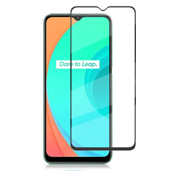 Realme C15  Kenarları Kırılmaya Dayanıklı Cam Ekran Koruyucu - 2