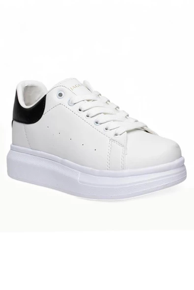 Celira Jgp Beyaz Siyah Bağcıklı Kadın Spor Ayakkabı - Resim 2