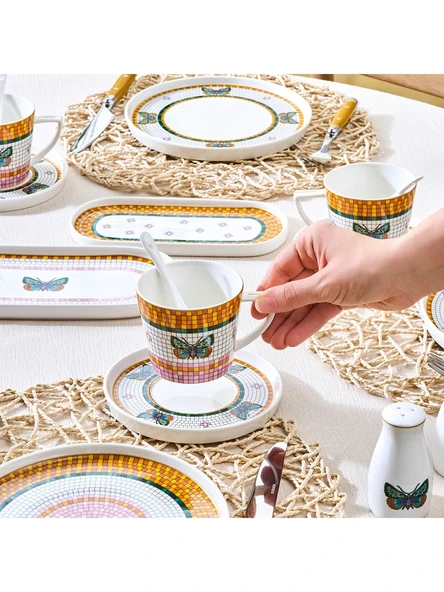 Karaca Forever Bone Papillon 33 Parça 6 Kişilik Kahvaltı Takımı - 2