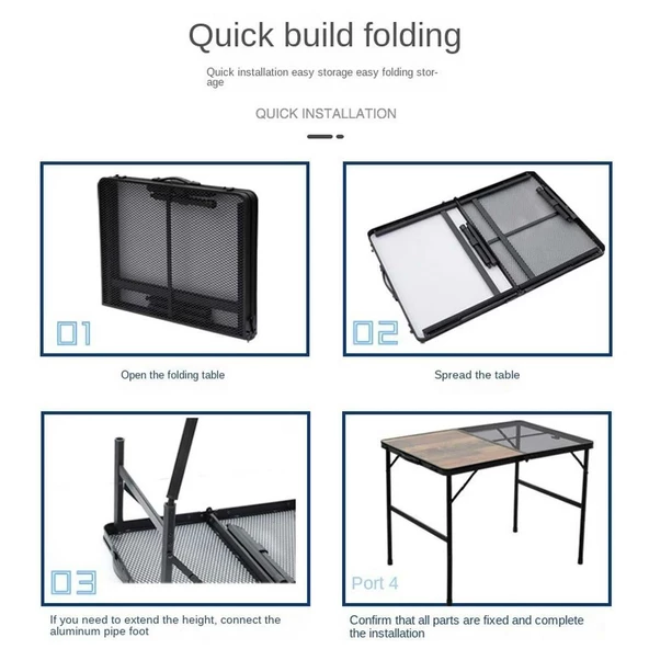 MADFOX EAZY KATLANIR KAMP MASASI IZGARALI - 4