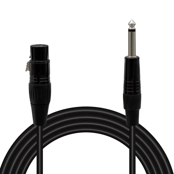 Ayt Magicvoice Ld379 Xlr Canon Dişi 6.3 mm Mono Erkek 1 Metre Ses Müzik Aletleri Kablosu