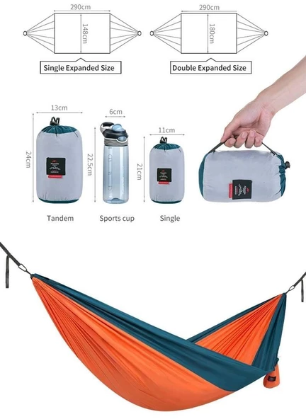 NATUREHİKE ULTA LİGHT TEK KİŞİLİK HAMAK TURUNCU - 2