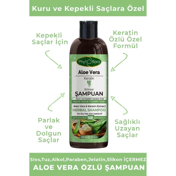 Aloe Vera ve Keratinli Bitkisel Şampuan - 4