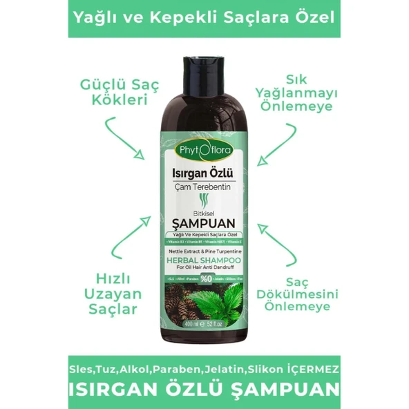 Isırgan Özlü Çam Terebentin Özlü Bitkisel Şampuan - 3