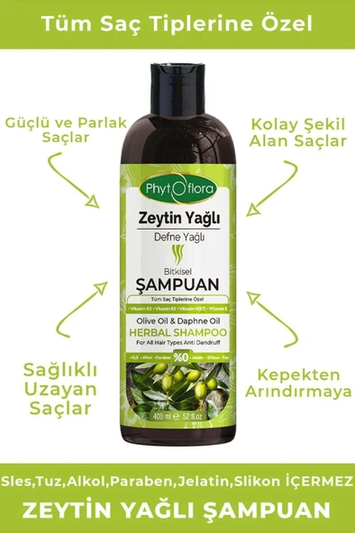 Zeytin Yağlı Defne Yağlı Bitkisel Şampuan - 3