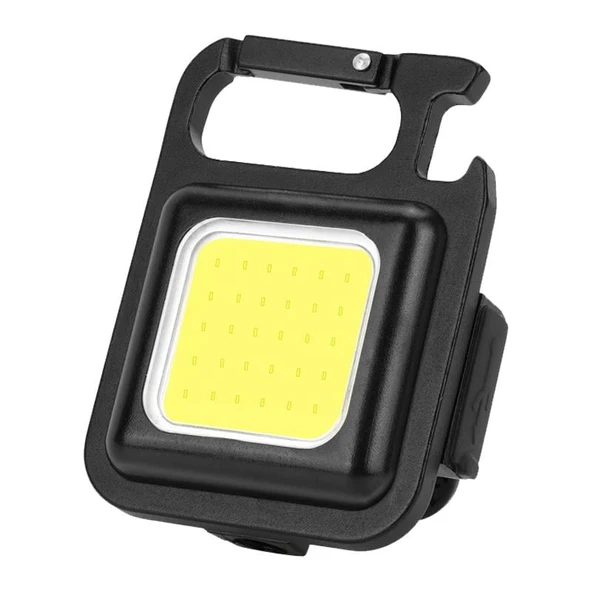 Ayt Powermaster PM-21489 Cob Ledli 3 Fonksiyonlu Anahtarlık Şarjlı Lamba El Fener Işıldak Mıknatıslı - 4