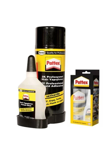 Pattex 2K Aktivatörlü Spreyli Hızlı Yapıştırıcı MDF 165ml (100 ml + 17 ml)