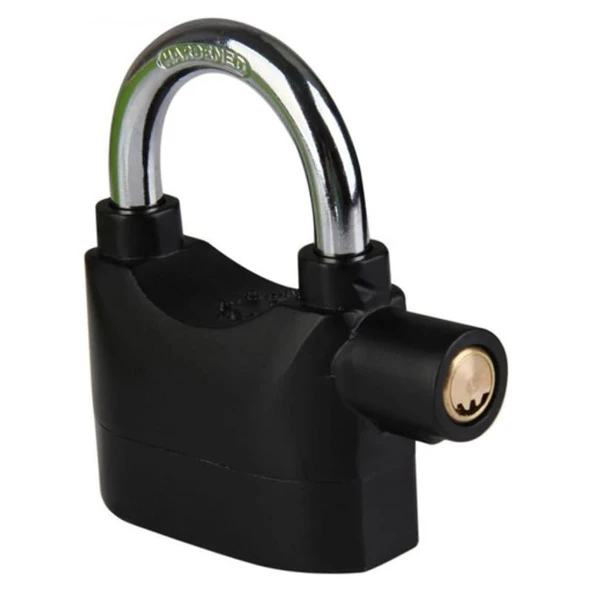 Ayt Sunup 110 Desibel Alarmlı Asma Kilit Uzun Büyük Alarmli Bisiklet Kilidi 3 Anahtarlı 12.5x9.5x3.6cm - Resim 6