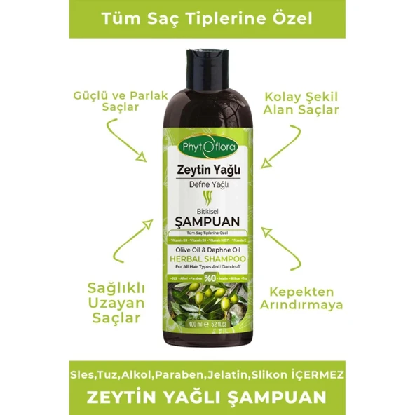 Zeytin Yağlı Defne Yağlı Bitkisel Şampuan - 3