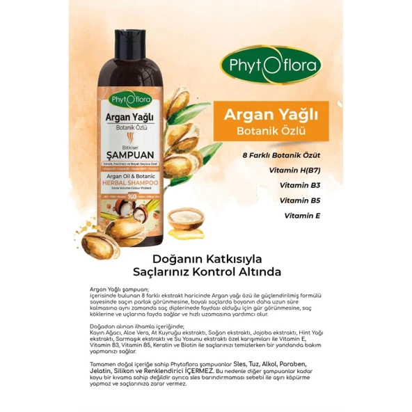 Argan Yağlı Botanik Özlü Bitkisel Şampuan - 4