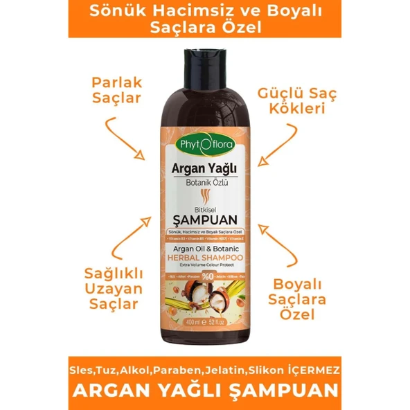 Argan Yağlı Botanik Özlü Bitkisel Şampuan - 3