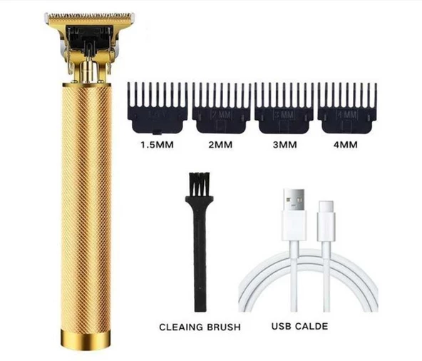 Şarj Edilebilir Saç Sakal Ense Çizim Tüm Vücut Tüyü Lazer Öncesi Tıraş Makinesi Sarı