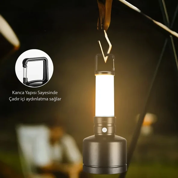 Ayt Powermaster Taşınabilir Şarjlı Kamp Feneri Led Aydınlatma Işıldak - 3