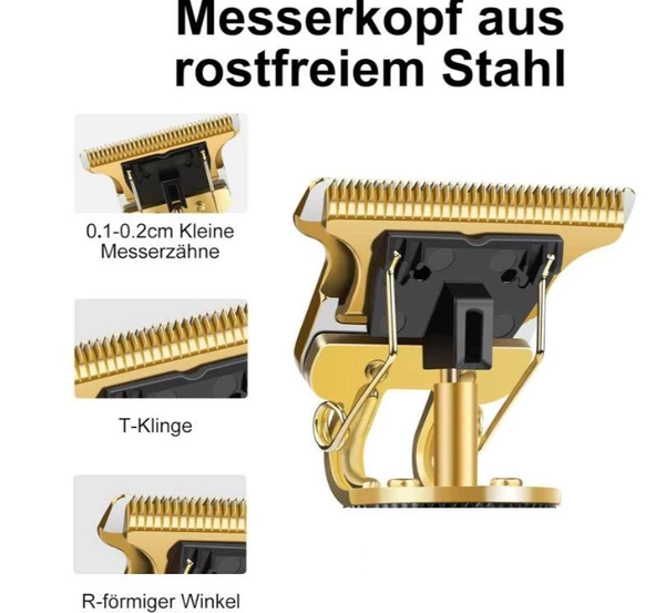 Şarj Edilebilir Saç Sakal Ense Çizim Tüm Vücut Tüyü Lazer Öncesi Tıraş Makinesi Sarı - 2