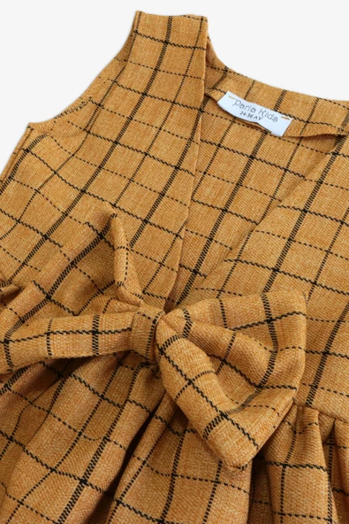 Kız Bebek Hardal Anna Jile Bandana Takım - Resim 3