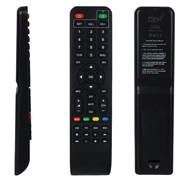 Ayt Dreamstar Y33A YouTube Tuşlu HD Uydu Kumandası ürün görseli 1