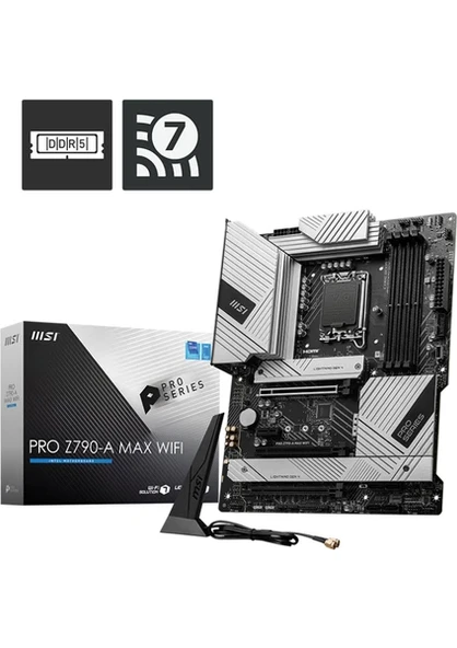 MSI PRO Z790-A MAX WIFI SOKET 1700 DDR5 7800MHZ(OC) PCI-E Gen5 M.2 USB3.2 DP HDMI 1x2.5G LAN WI-FI 7 ATX