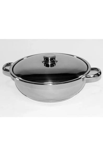 Gülsan Mega Basık Paslanmaz Çelik Pilav Tenceresi 22 CM - 2
