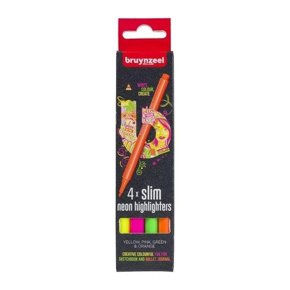 4XSLİM NEON HİGHLİGHTERS YELLOW/PİNK/GREEN/ORANGE