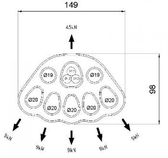 CT L637 5 DELIKLI ALUM. DAGITIM PLAKASI 40KN - 6