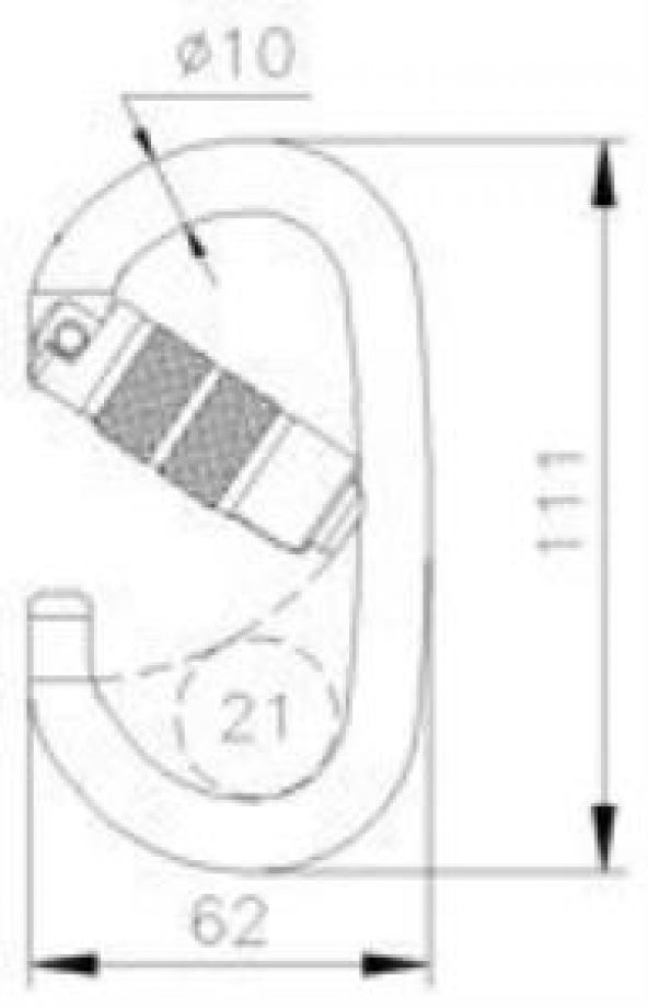 CT CELIK C/F OVAL KARABINA TRI-LOCK - 8