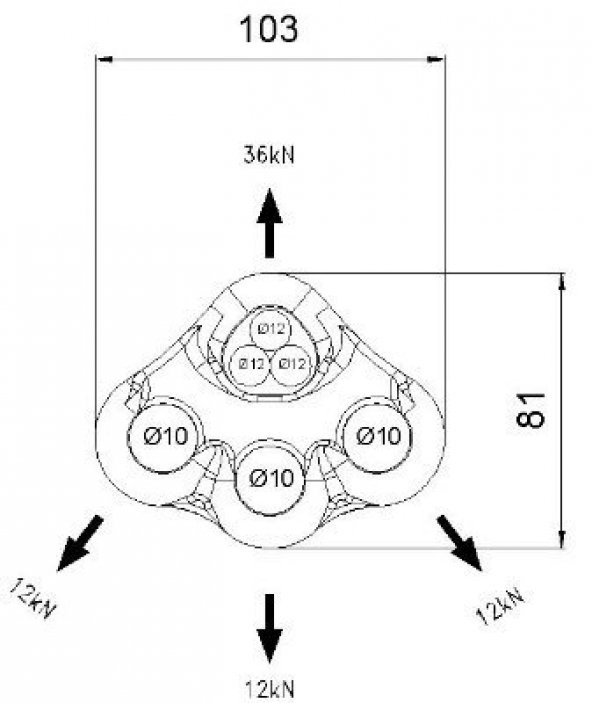 CT L637 3 DELIKLI MAVI ALUM. DAGITIM PLAKASI 36KN - Resim 7