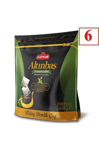 Çaykur Altınbaş Tomurcuklu Demlik Poşet Çay 5 G 200'lü 6 Paket