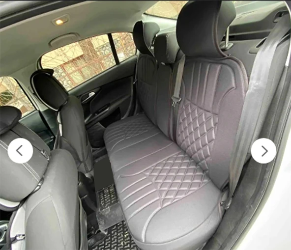 Fiat Egea Koltuk Minderi Full Set Takım-Siyah Renk - 2