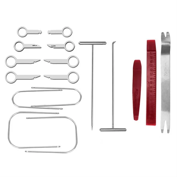 Ayt Carstar hm-1798 Oto Araç İçi Ses Sistemi Lastik Sökme Kapı Düzeltme Çıkartma Aparatı Seti Torpido Sökücü - 5